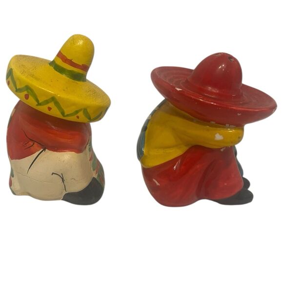 1970s Sombrero Salt & Pepper Shakers | Victoria Japan + Texas Made Set - Picture 4 of 12